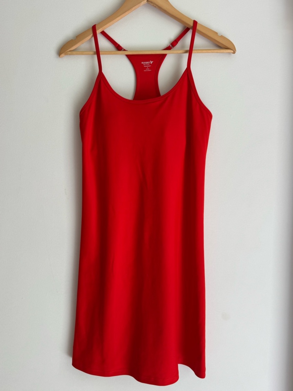 Old Navy Orange Red Racerback A-Line Athletic Tank Dress Size Small